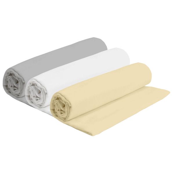 PepperSt Baby Collection – Baby Receiving Blanket – Grey, White &amp; Yellow