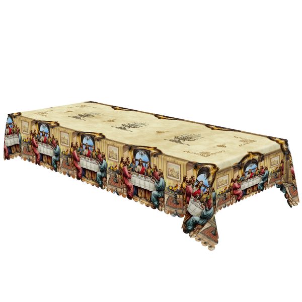 The Last Supper Tablecloth - Ornate Religious Art Design