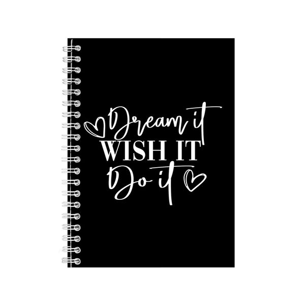 Dream A5 Notebook Spiral Lined Motivational Saying Graphic Notepad Gift 185