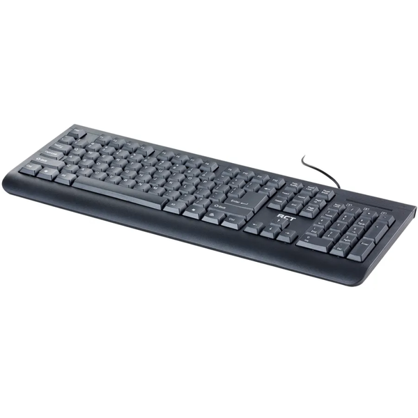 RCT Keyboards - 104 Key USB Wired Ergonomic Keyboard - Black Key Board