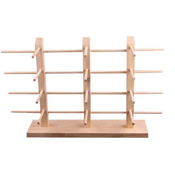 12 Pairs Wood Sunglass Display Rack Holder Organizer - Double Line