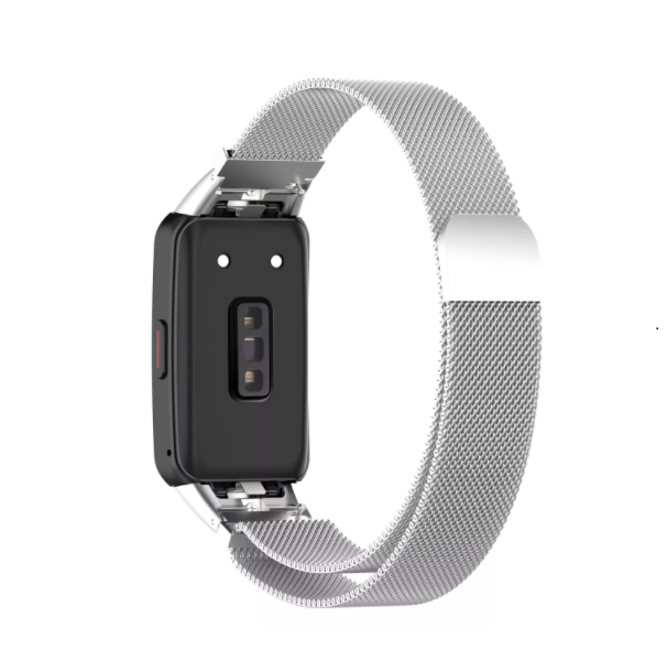 Huawei Band 6 Milanese Stainless Steel Strap &amp; Ciello Rosso Cloth - Silver