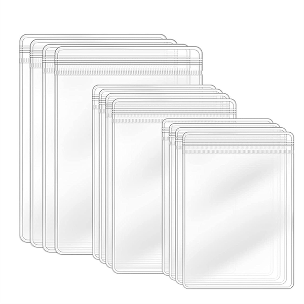 Jewelry Bag Self Seal Plastic Zipper Clear PVC Rings Earrings Storage