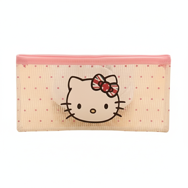 Cute Hello Kitty Clear Kawaii Stationary Pencil Case/Bag Or Makeup Bag