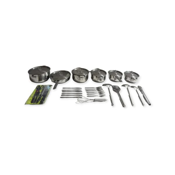 SMTE-35 Piece -Silver Stainless steel Long and Healthy Life Set