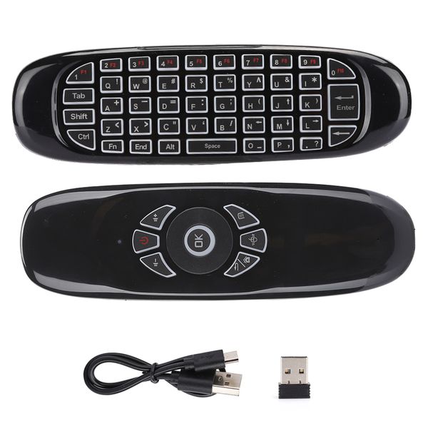 2.4G Motion Sensing Air Fly Remote Mouse Keyboard with Colorful Backlight