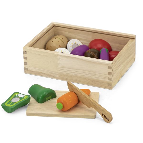 Viga Cutting Vegetables Wooden Playset