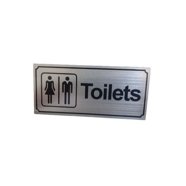 Toilets - Metal Adhesive Sign