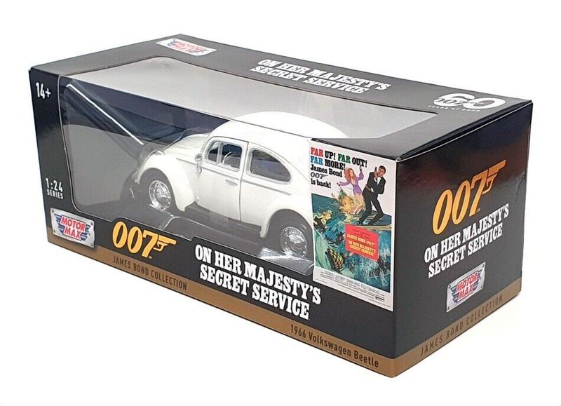 MotorMax-1966 Volkswagen Beetle White -James Bond 007