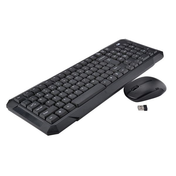 Tuff-Luv Wireless keyboard &amp; Mouse Full 104 keys - Black