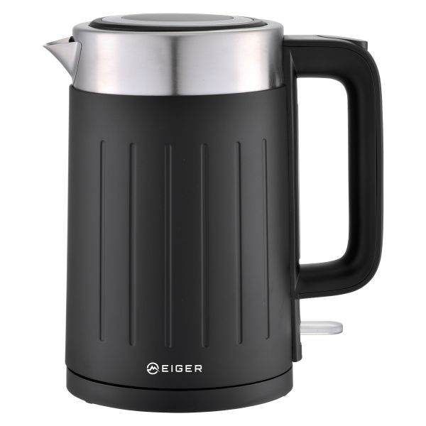Eiger Cordless Kettle - Linea Nero Series, Stainless Steel &amp; Matt Black