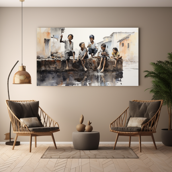 Canvas Wall Art - River Bank Revelry - BK0203