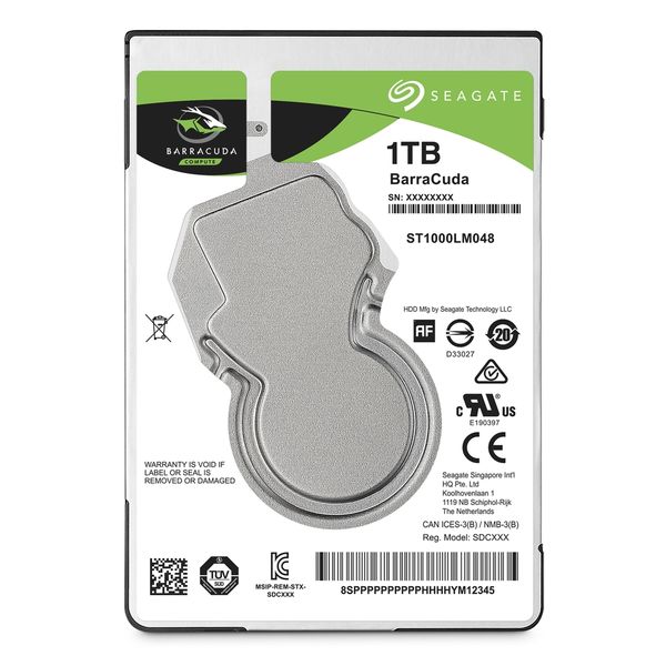 Seagate Barracuda 1TB 2.5'' Notebook Drive