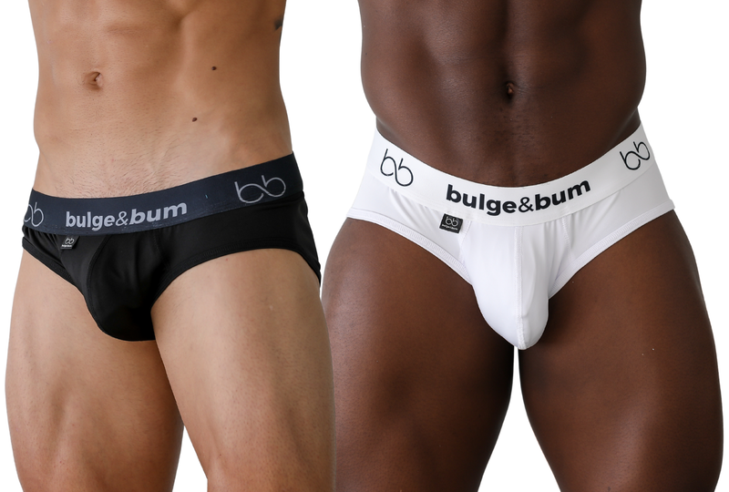 Bulge &amp; Bum Men's Classic Essential Brief - 2 Pack