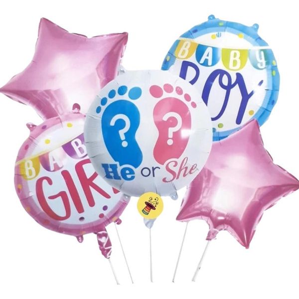 Girl or Boy Baby Balloon Bouquet-5 Piece