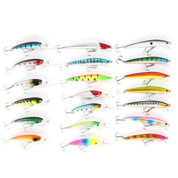 20Pieces Colorful Plastic Artificial Fishing Baits
