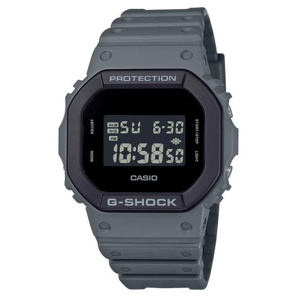 Casio Mens Grey Digital Rubber Strap Watch-DW-5610UU-8DR