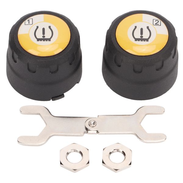 Bluetooth TPMS 2 External Sensor Tire Pressure Monitoring System Motorcycle