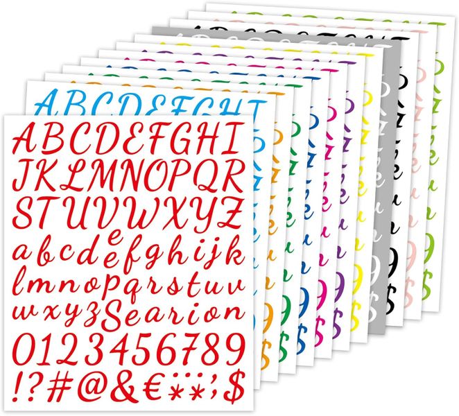 Alphabet/Number Stickers colour School Projects gifts Arts&amp;Crafts Scrapbook
