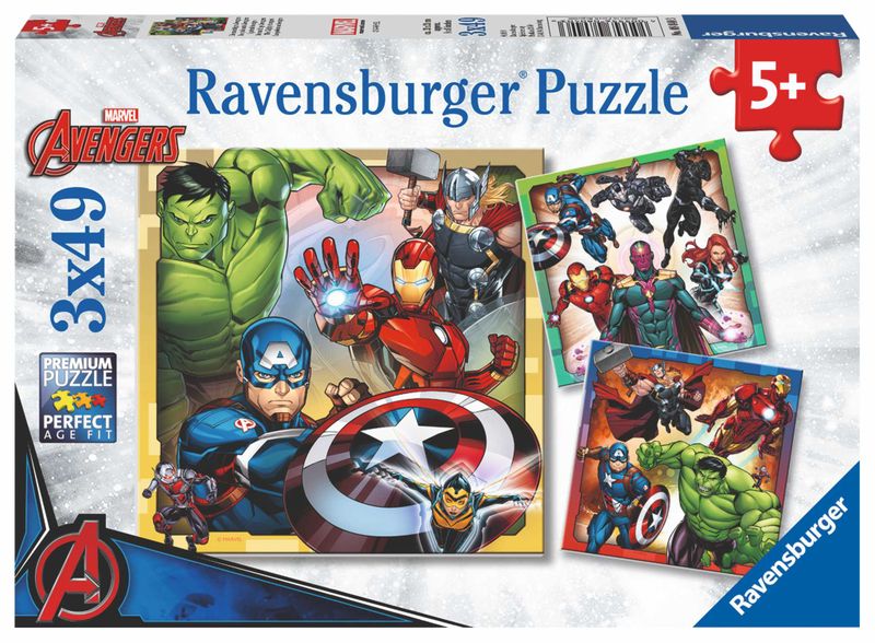 Ravensburger Marvel The Mighty Avengers - 3 x 49 Piece Puzzles