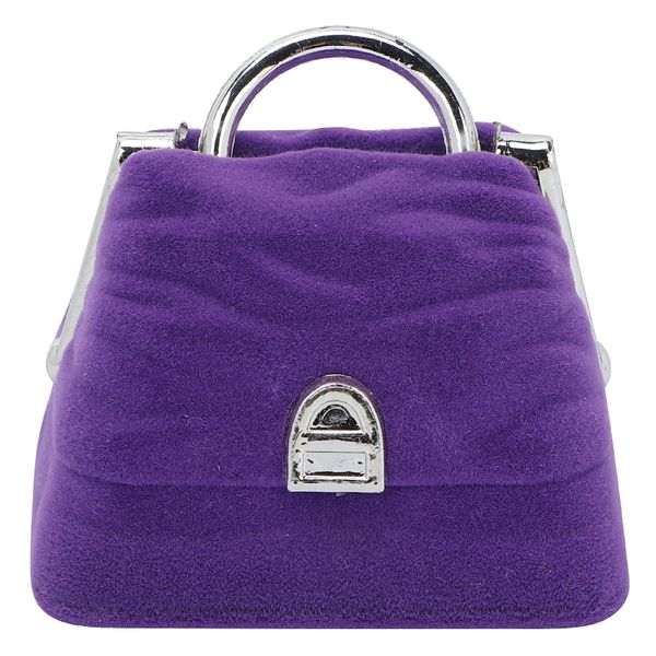 Retro Purple Jewelry Box - Durable Lightweight Handbag Accessory