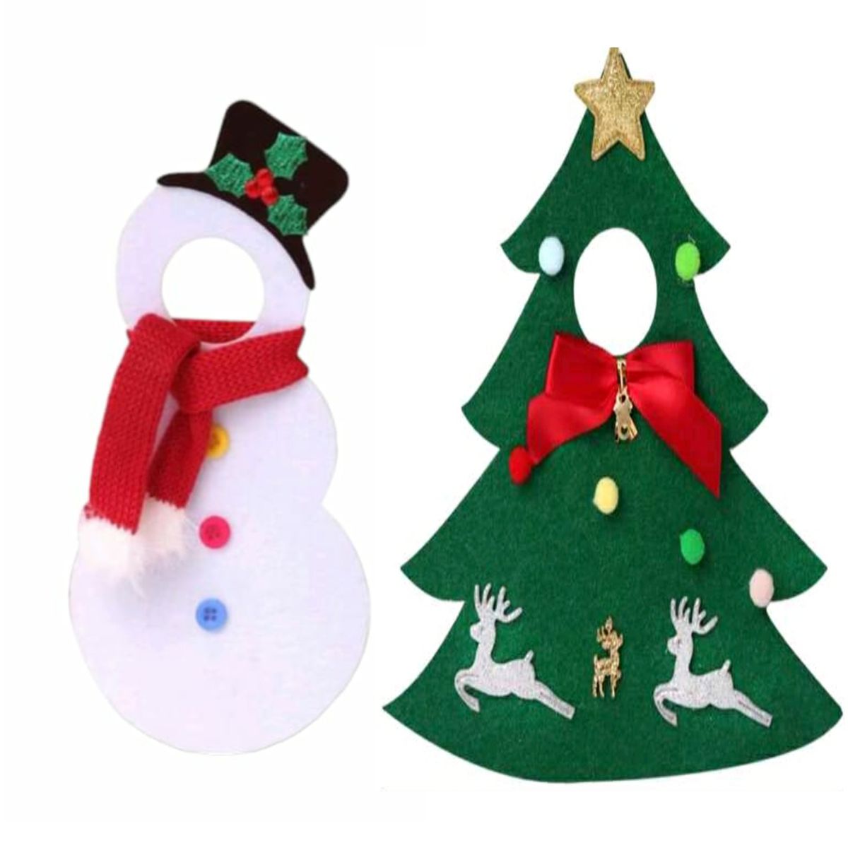 Little Elf Doll Accessories - Christmas Tree & Snowman