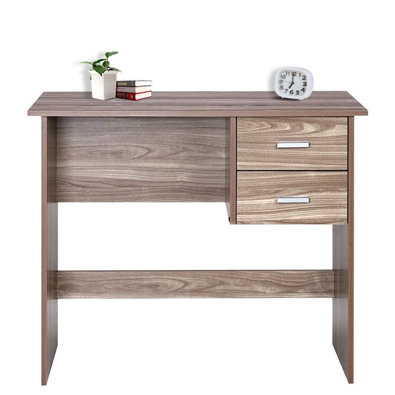 Computer Desk with 2 Drawers Office Table for Home Workspace Wood