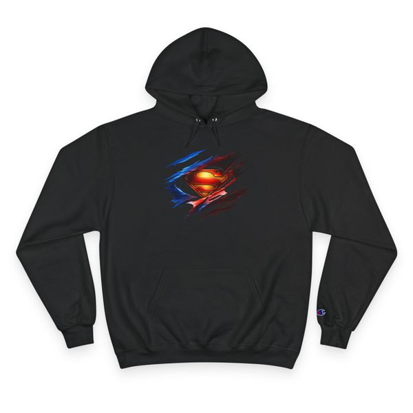 Superman Ombre Kids Hoodie (Black)