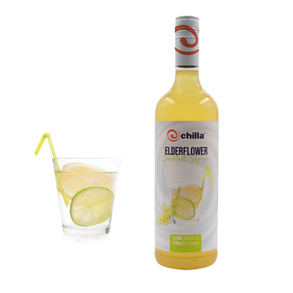 Chilla Elder Flower Cocktail Syrup 1lt -Coffee, Syrup, Mocktails, Spritzers