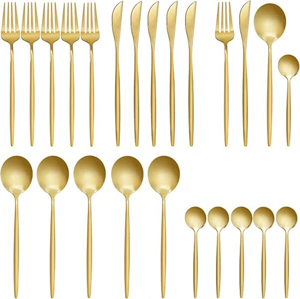 BUC Stainless steel Flatware Set Cutlery Set - 24 Pieces