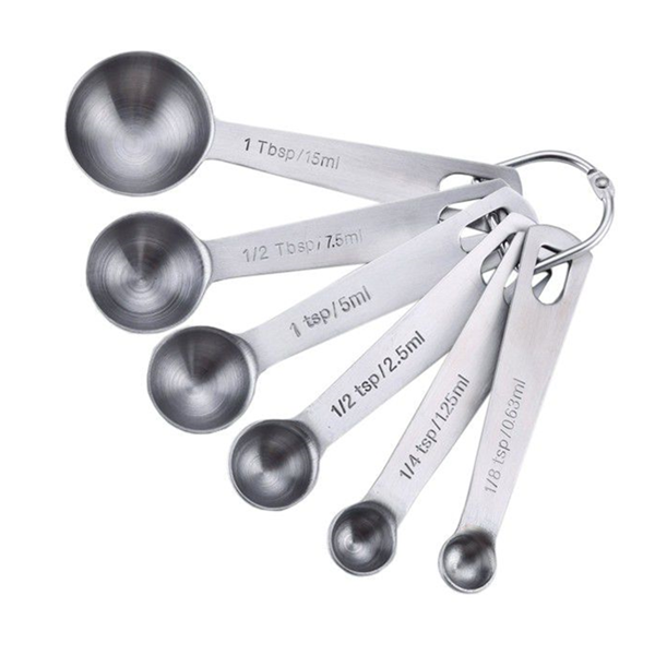 Portable Stainless Steel Measuring Spoons - Set of 6 Sub