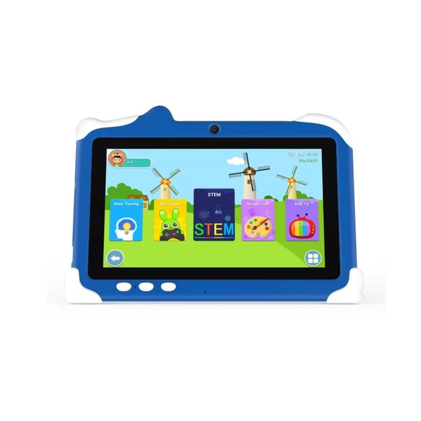 Kids Tablet - Android 12, 4GB RAM, Shockproof Case, Dual Camera - 7-inch