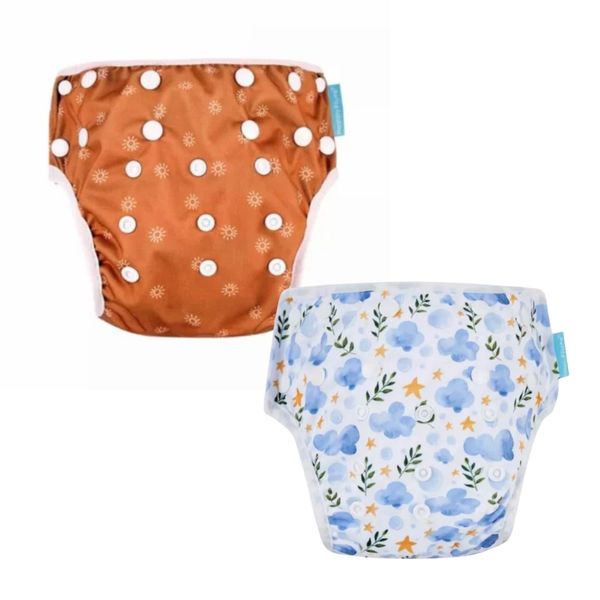 Baby Reusable Swim Diapers 2 Pack - Sun &amp; Clouds