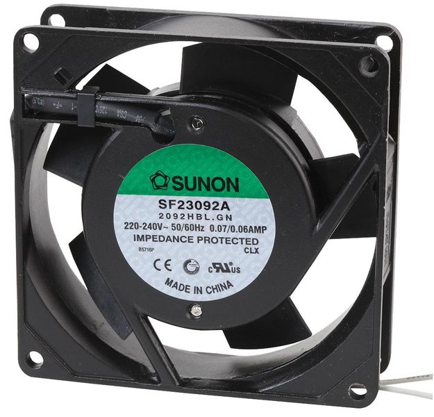 Sunon (SF23092A/2092HBL.GN) AC Axial Fan, 220V to 240V, Square