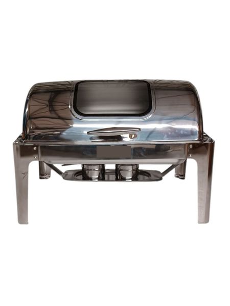 SMTE - Square Silver Chafing Dish with Window - HOP