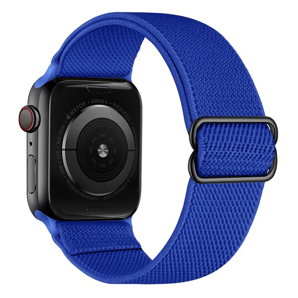 Nylon solo strap Compatible with Apple watch 42/44/45/49mm-Royal Blue