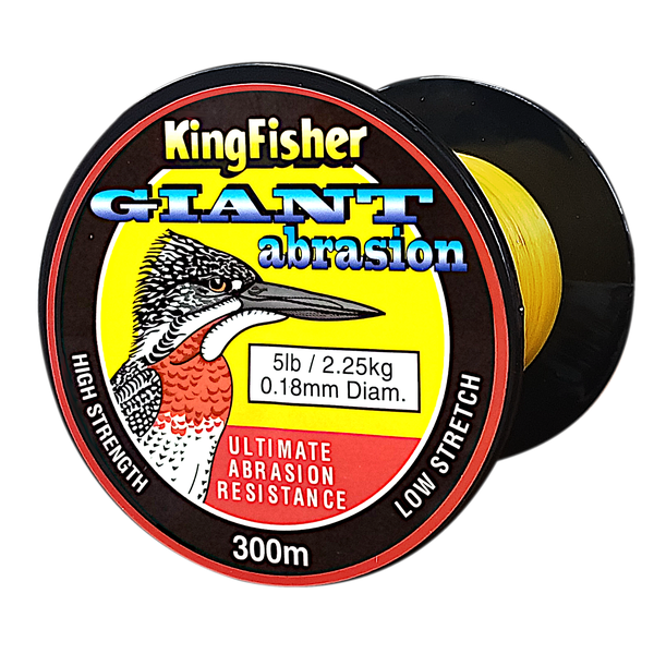 Kingfisher Giant Abrasion Nylon Fishing Line 2.25KG/5Lb .18MM Colour Gold 300m Spool
