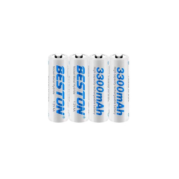 3300 mAh NiMH - AA Rechargable Batteries (4 Pack)