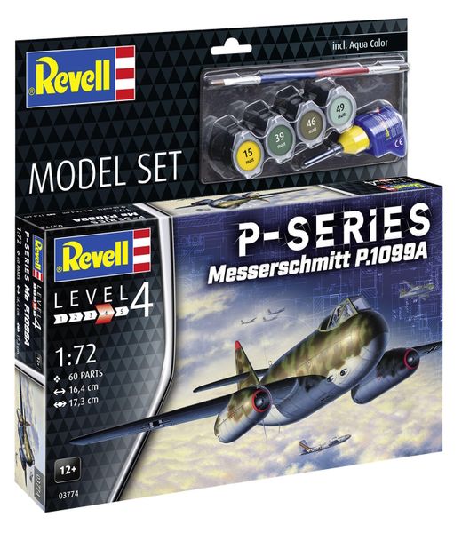 Revell 1/72 Messerschmitt P.1099A P-Series Model Kit w/Paints, Glue &amp; Brush