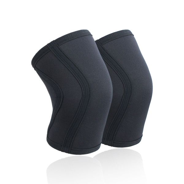 1 Pair Weightlifting Knee Sleeves - Comfort &amp; Protection (Black, Size L)