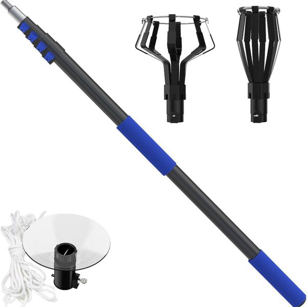 Telescopic Extension Pole 5-20FT Reach Light Bulb Changer for High Ceilings