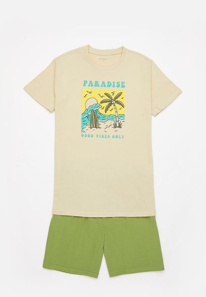 Summer Pj Set - Stone &amp; African Sage