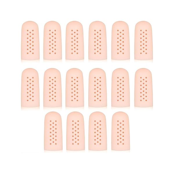 16-Piece Finger Cots with Air Holes Finger Protectors Finger Caps Gloves