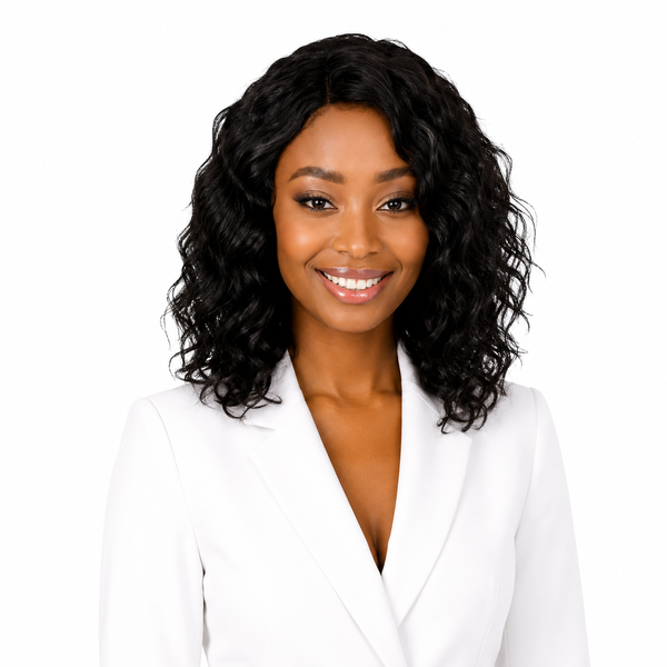 Joedir Peruvian Human Hair Wig 150% Density 14In Water Wave Glueless Wig