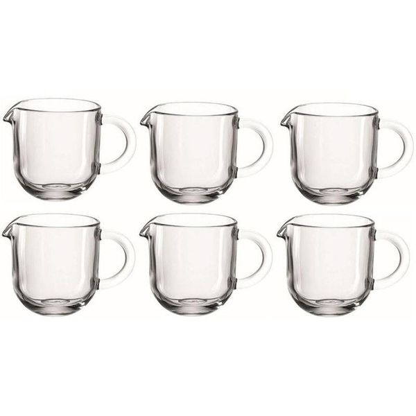 Leonardo Milk Jugs in Clear Glass DELIGHT 220ml – Set of 6