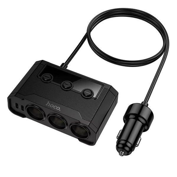 3-in-1 Car Charger with Digital Display 2USB-C 2USB-A 240W Z64