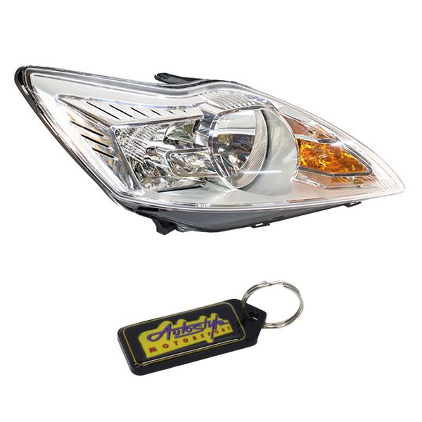 Replacement Headlight for Ford Focus 09-11 - RHS - Chrome &amp; Gel Key Holder