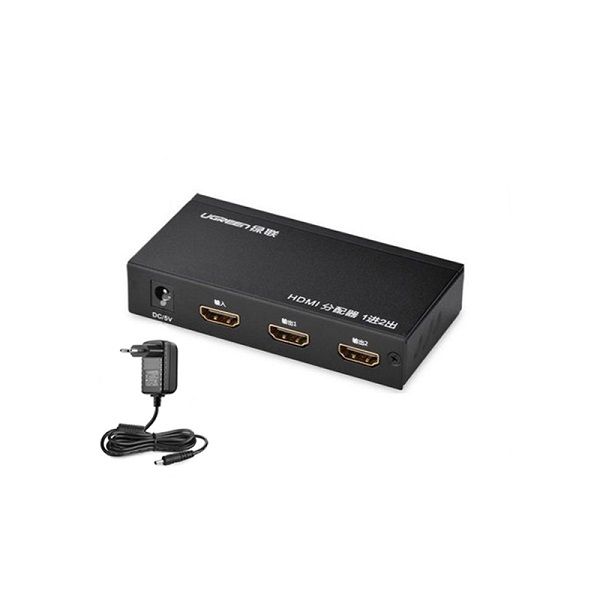 UGreen 40201 HDMI 1IN-2OUT Amplified Splitter W/Audio-BK