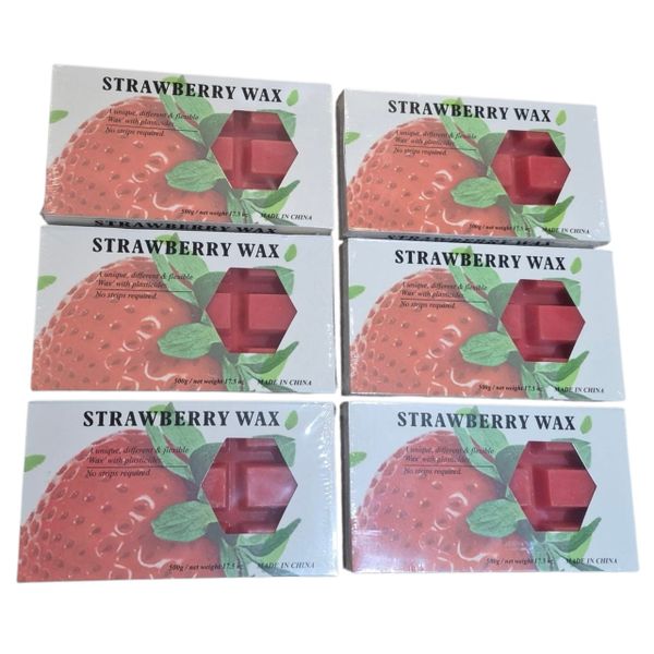 Strawberry Professional Hot Film Wax 500g ( Pack Of 6 )