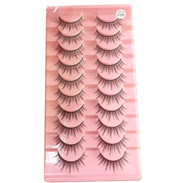 Natural Wispy False Eyelashes-Compatible with All Eye Shapes | 10 Pairs